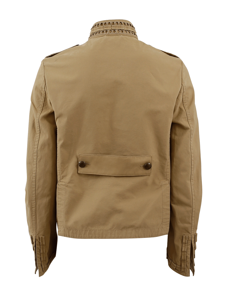 ERMANNO SCERVINO-Canvas Snap Up Jacket-