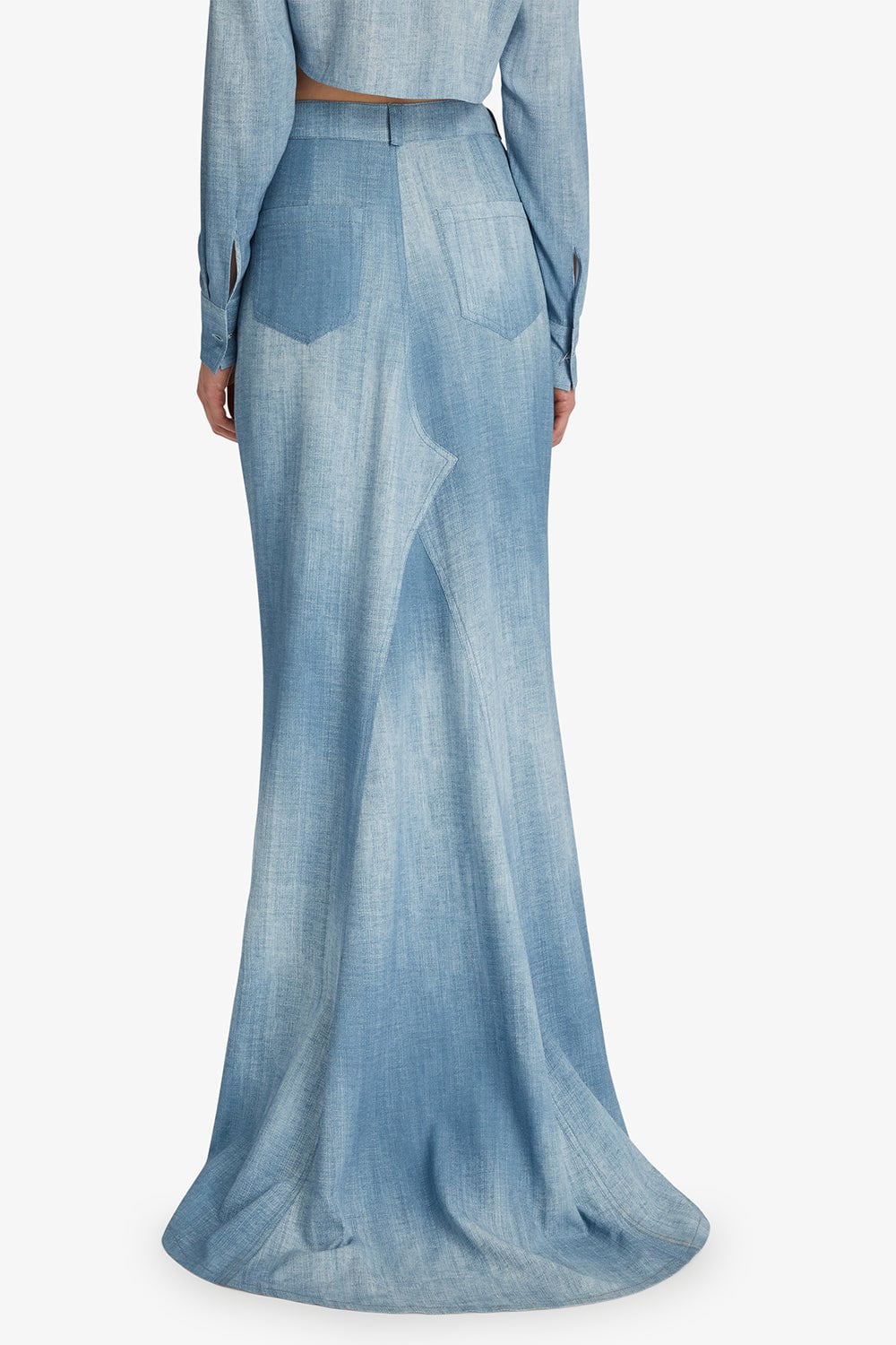 ERMANNO SCERVINO-Denim Maxi Skirt-