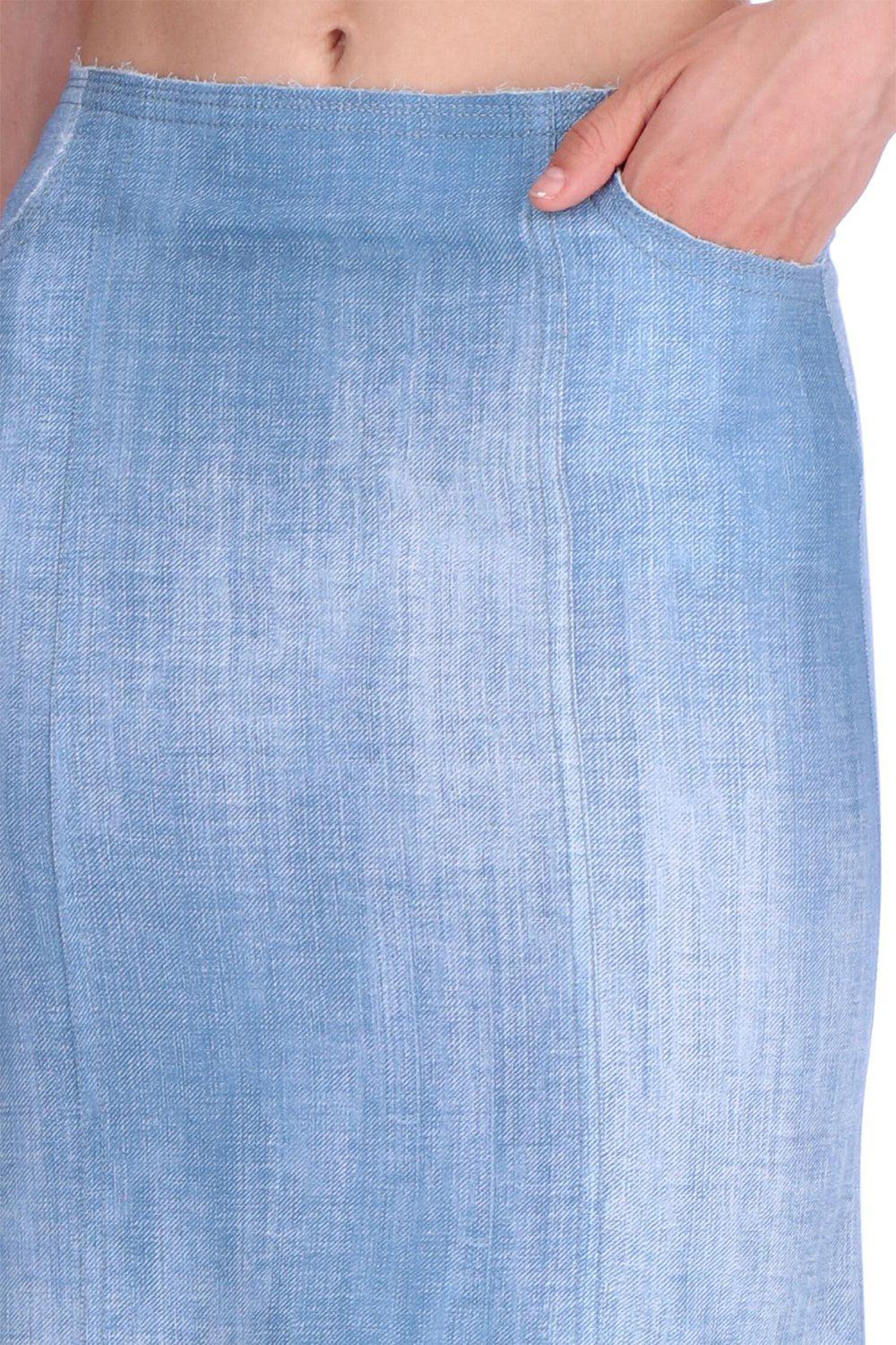 ERMANNO SCERVINO-Faux Denim Skirt-