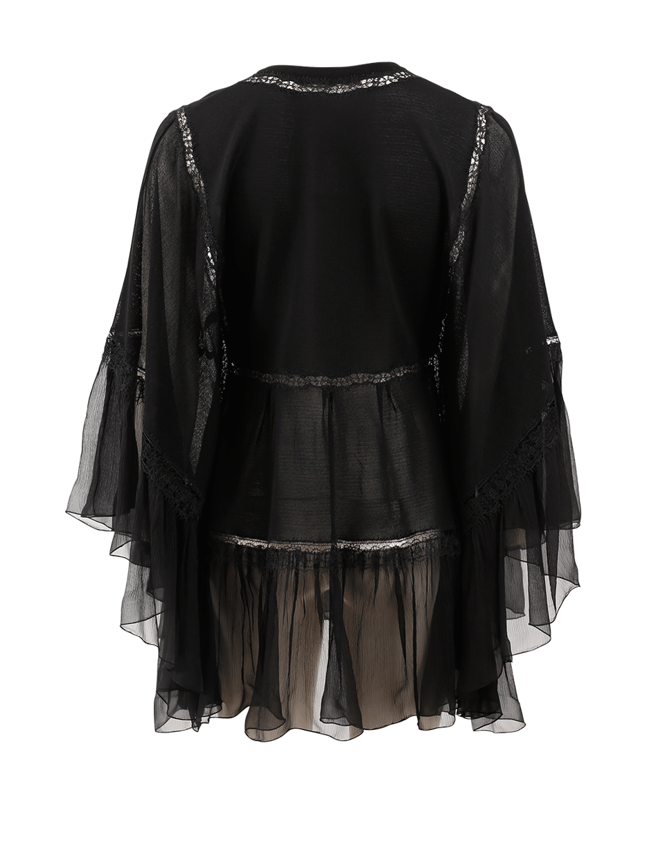 ERMANNO SCERVINO-Knit Chiffon Bottom Top-