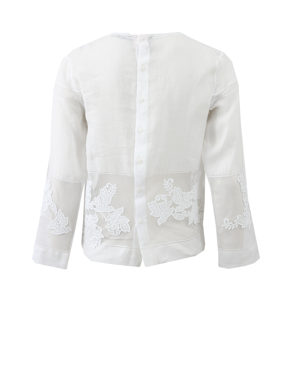 ERMANNO SCERVINO-Embroidered Linen Top-