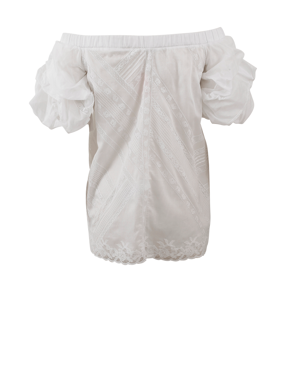 ERMANNO SCERVINO-Off Shoulder Puff Sleeve Top-