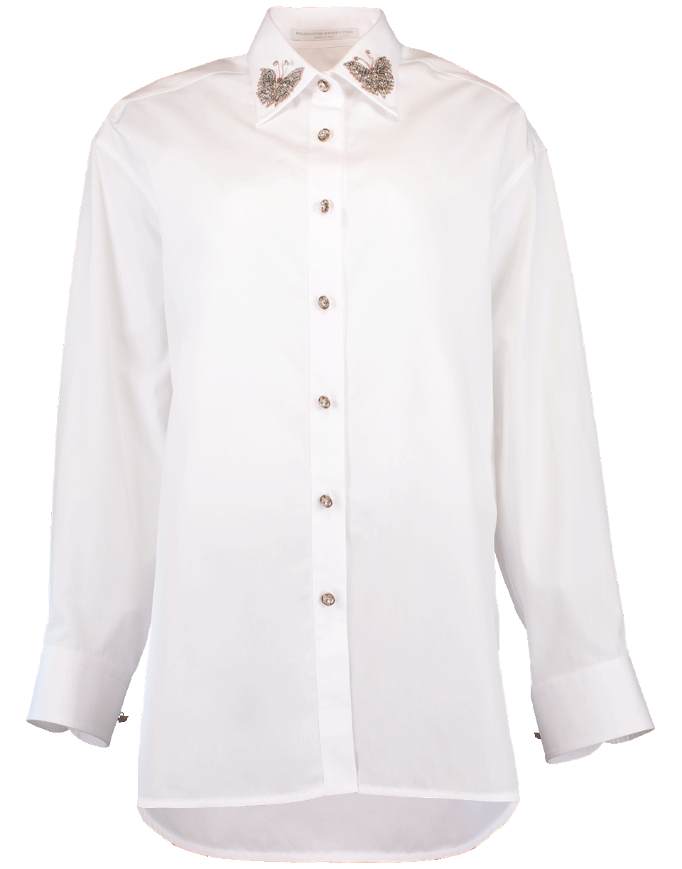 ERMANNO SCERVINO-Butterfly Embellished Blouse-