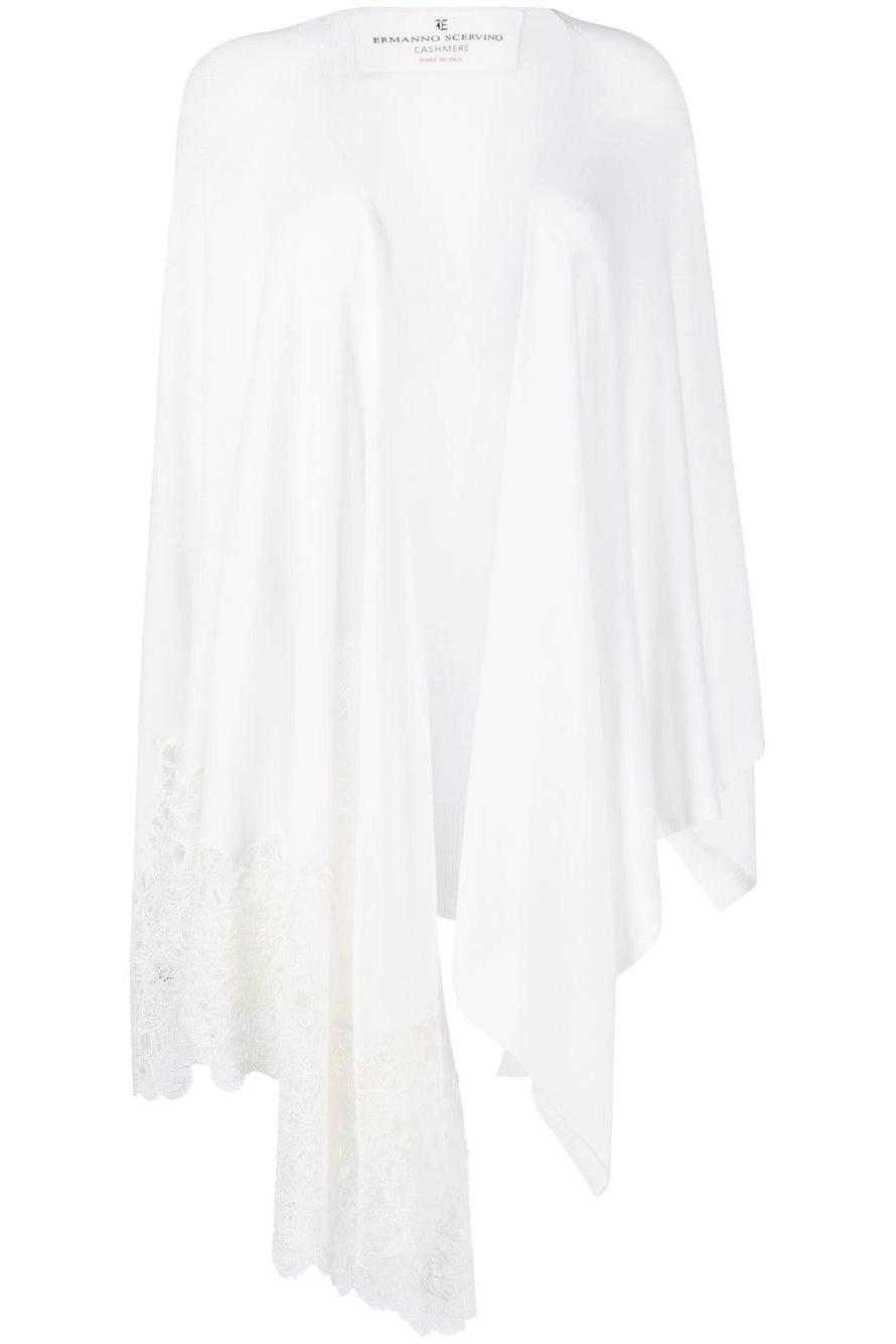 ERMANNO SCERVINO-Cashmere Shawl - Snow White-SNOWWHT