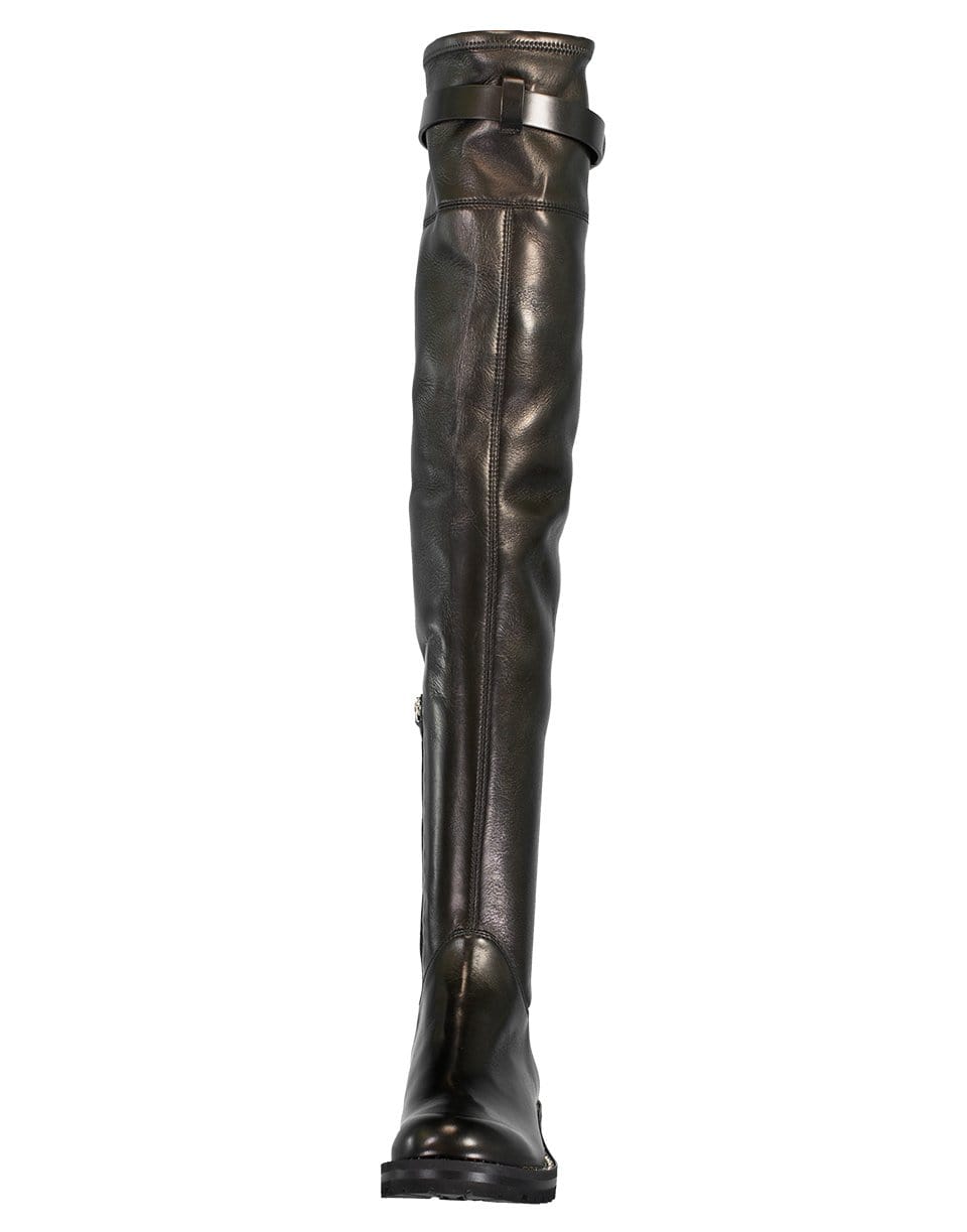 ERMANNO SCERVINO-Over the Knee Crystal Trim Boot-
