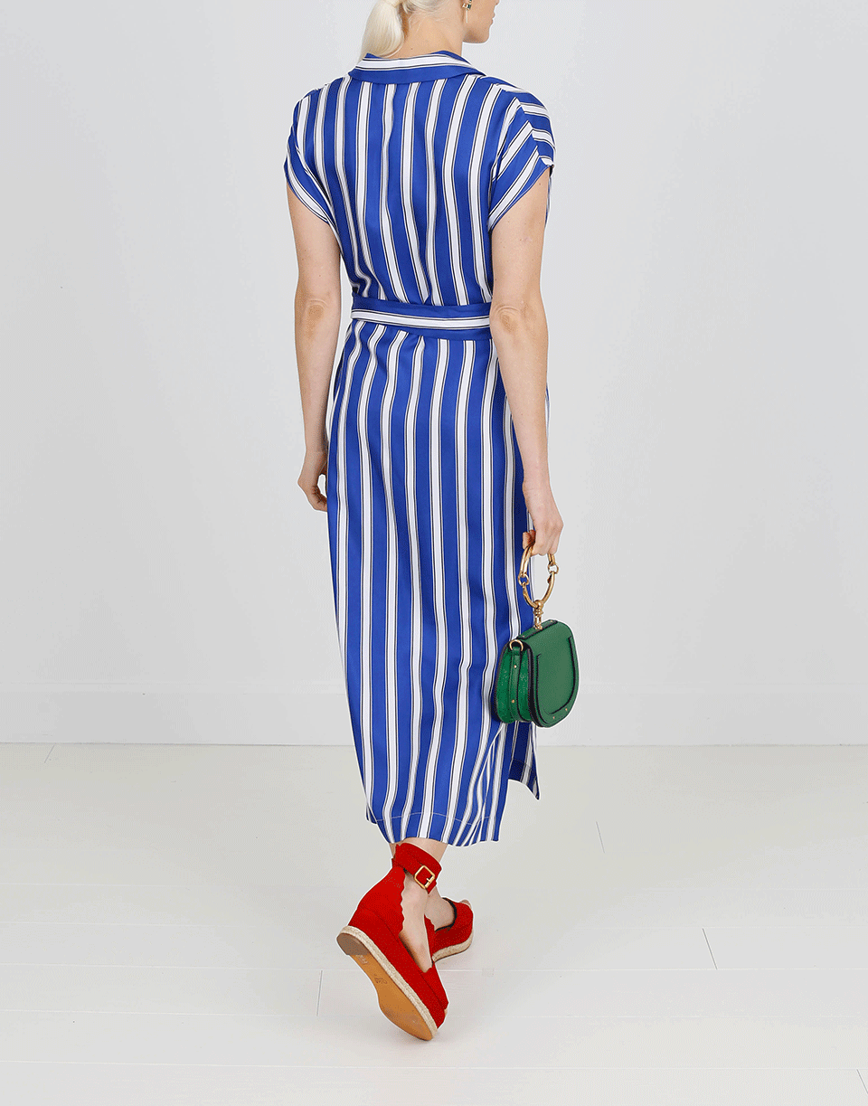 ESCADA-Dras Striped Shirt Dress-