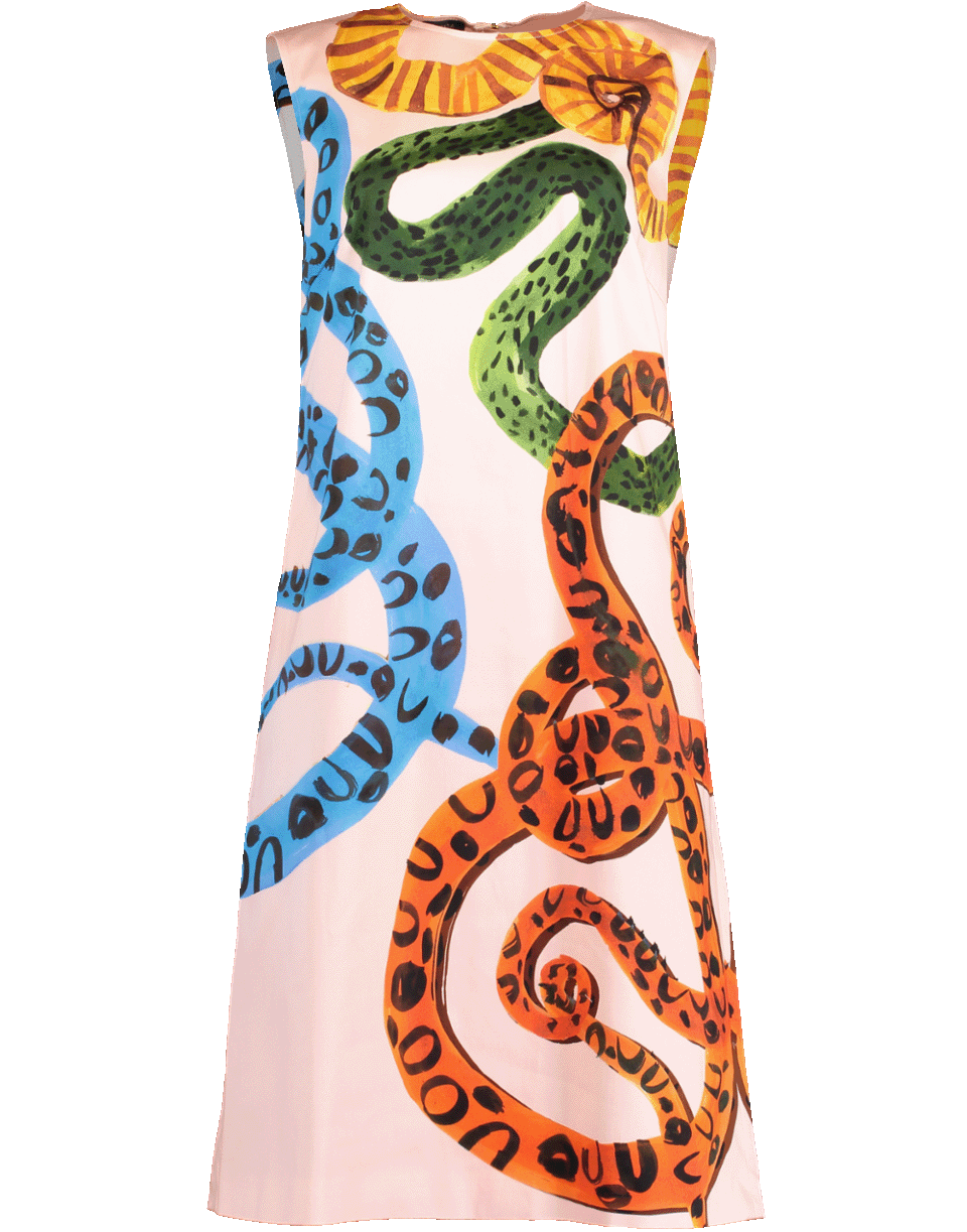 ESCADA-Dinisa Ribbon Print Dress-