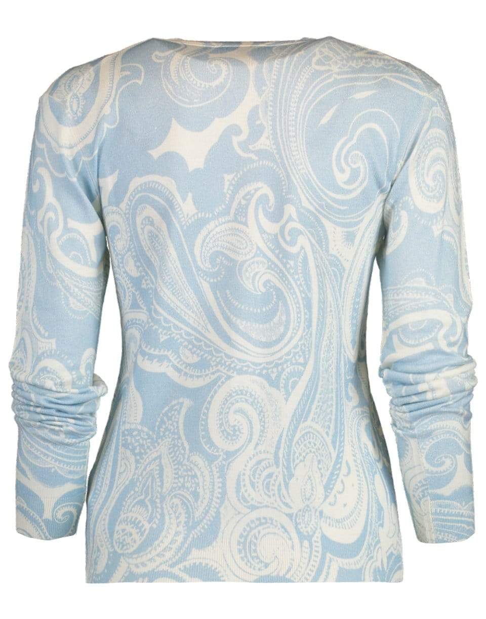 ESCADA-Sahan Crewneck Cardigan-LT. BLUE