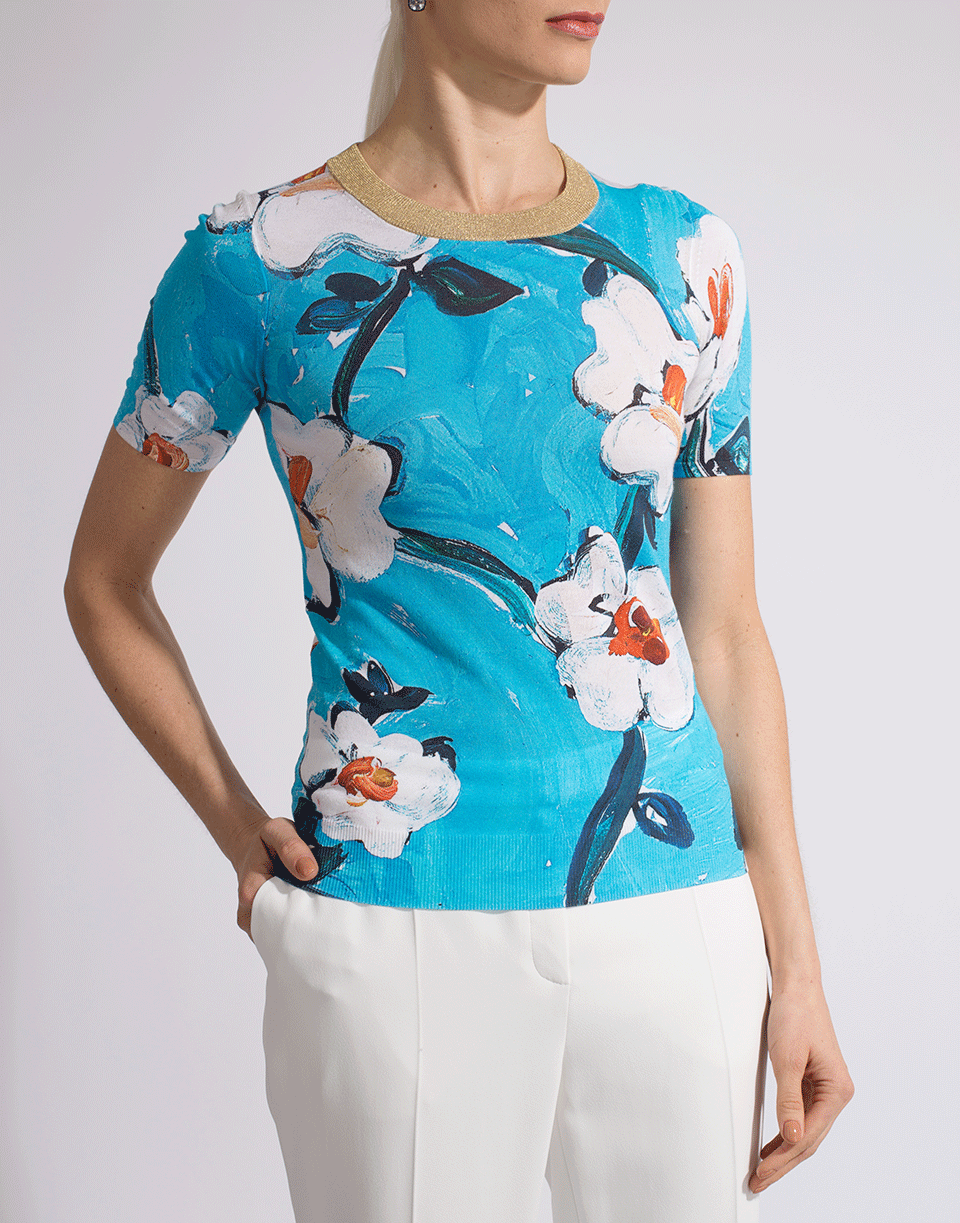 ESCADA-Siemara Floral Print Knit Top-
