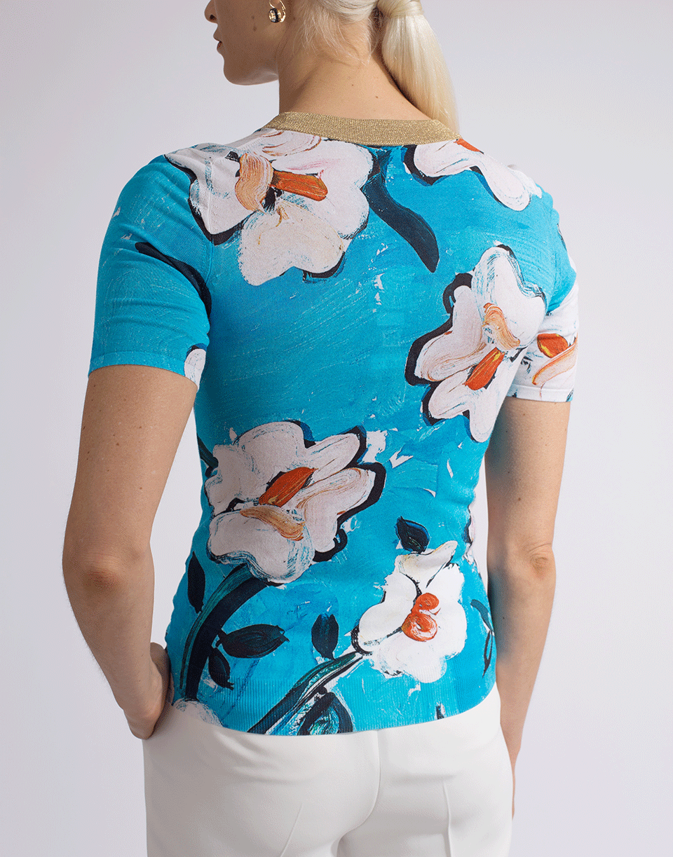 ESCADA-Siemara Floral Print Knit Top-