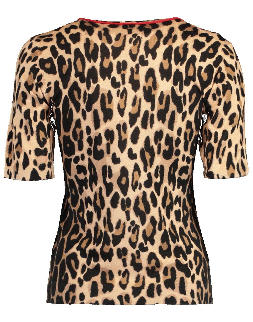 ESCADA-Sanimo Leopard Print Knit Top-