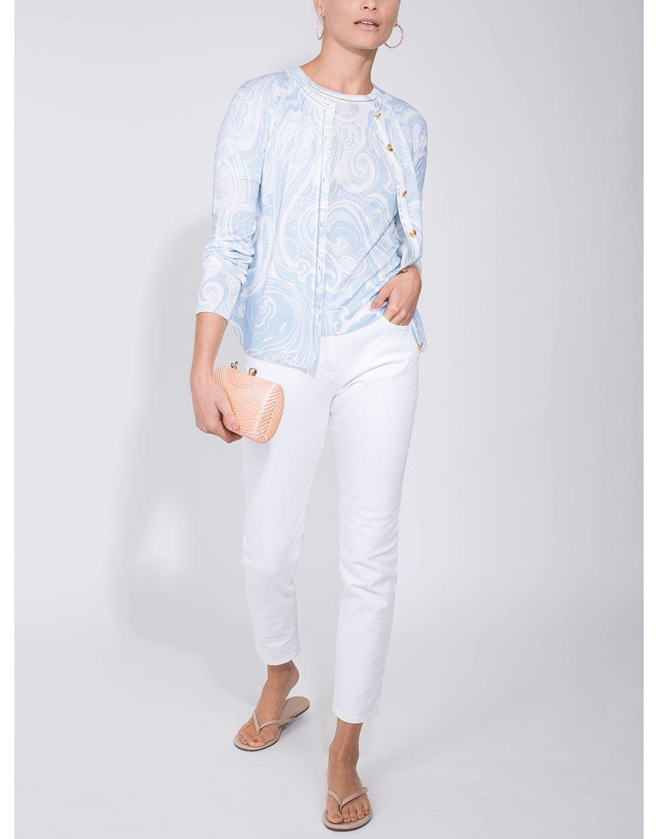ESCADA-Sahan Crewneck Top-LT BLUE