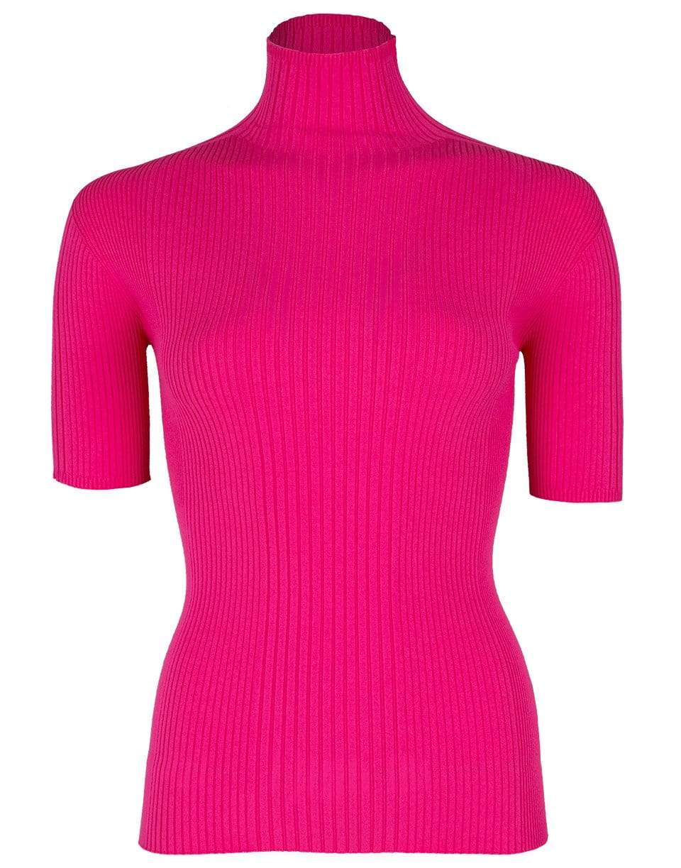 ESCADA-Pink Myrtle Short SleeveTurtleneck Knit-