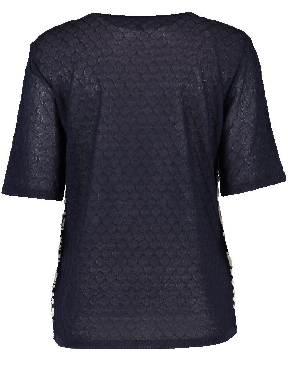 ESCADA-Ribbon Embroidered Top-