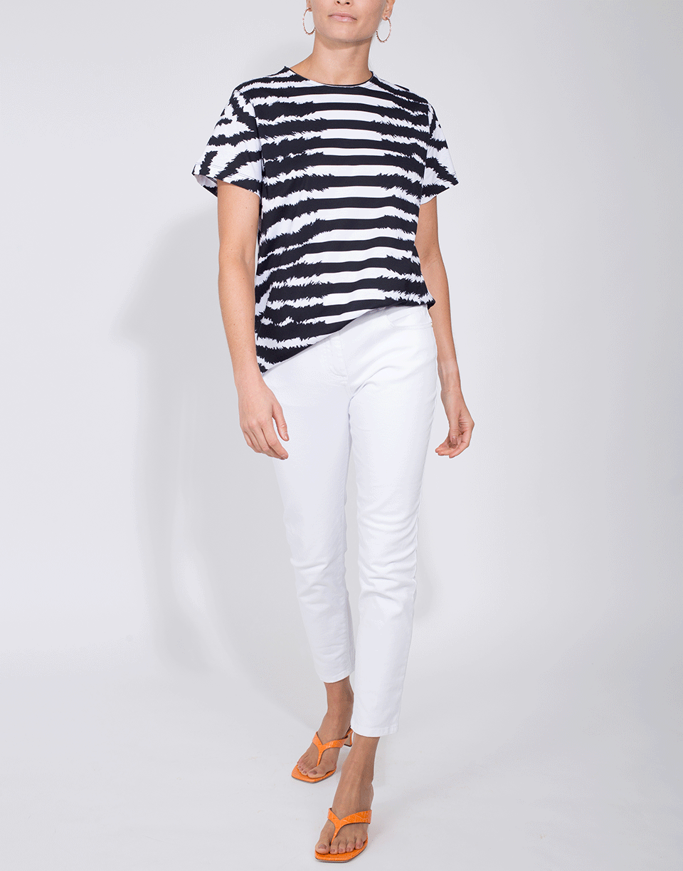 ESCADA SPORT-Eroka Short Sleeve Zebra Print Tee-