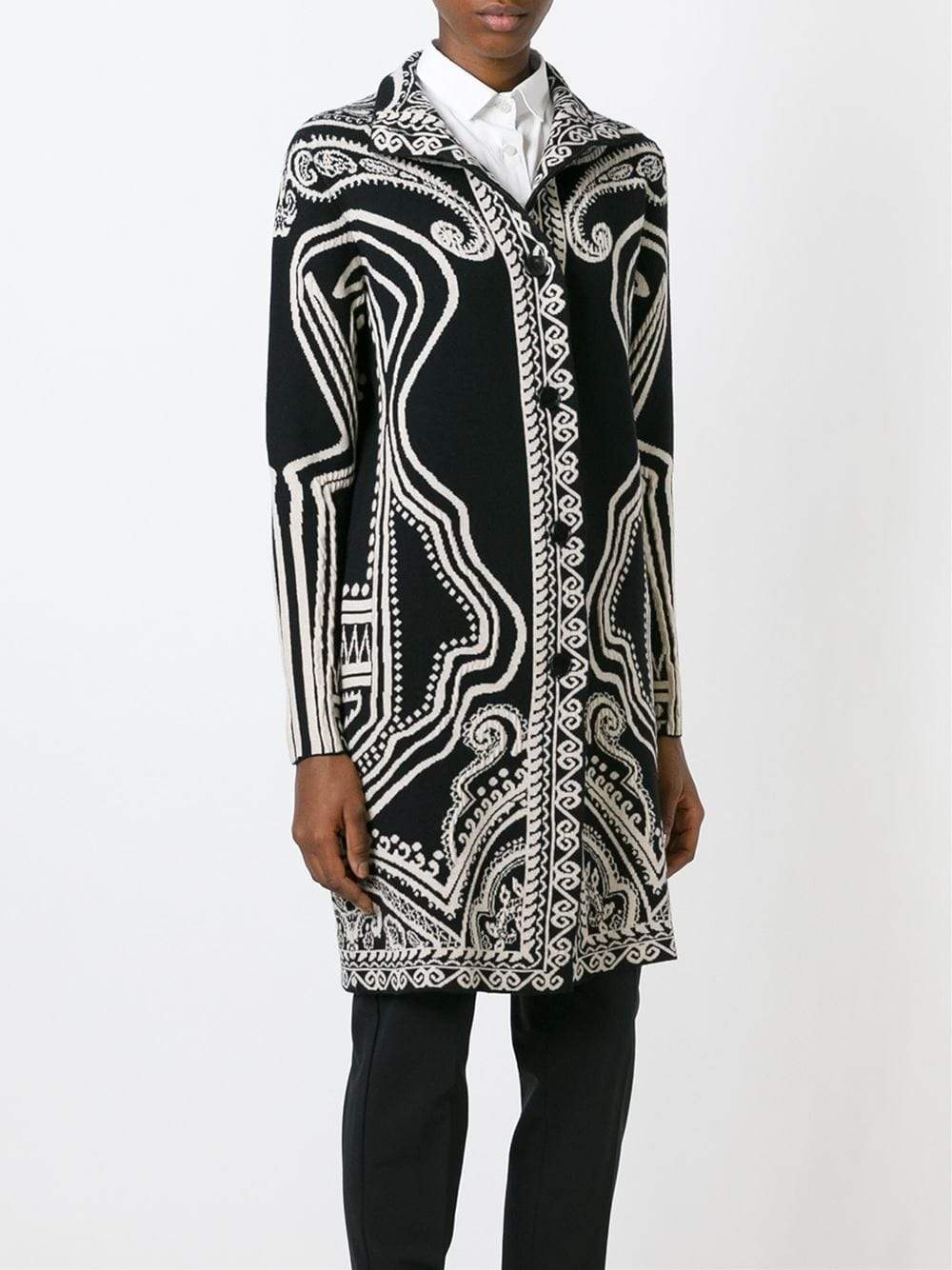 ETRO-Fitted Knit Coat-