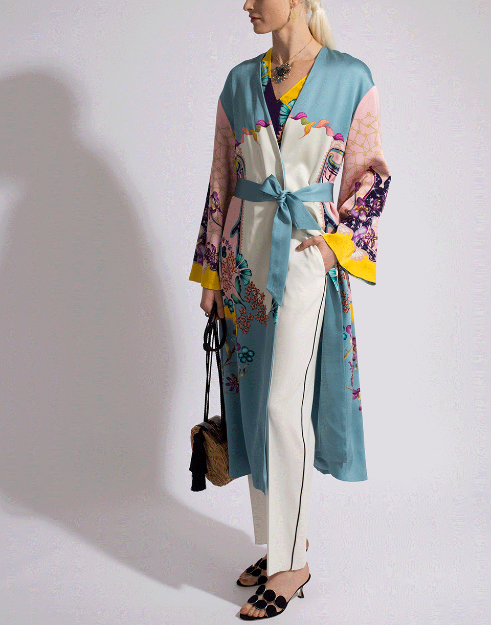 ETRO-Lilac Floral Print Coat-