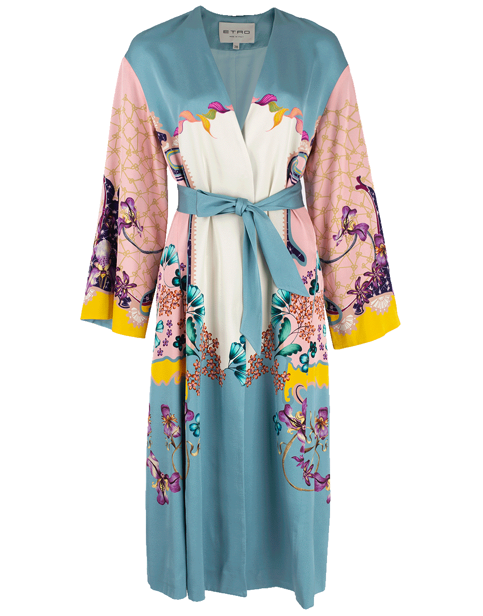 ETRO-Lilac Floral Print Coat-
