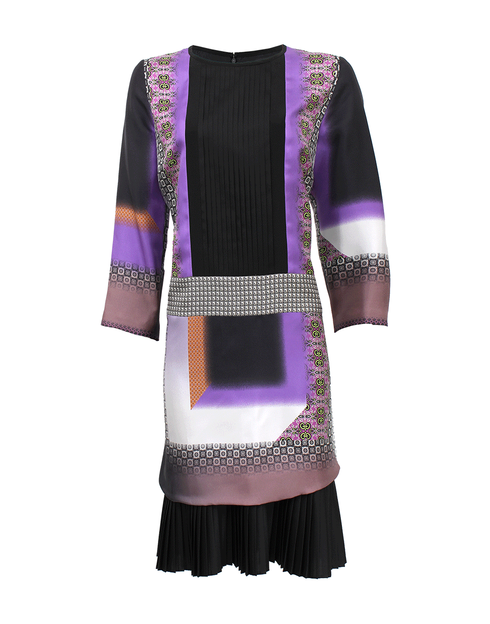 ETRO-Drop Waist Mini Pleat Sheath Dress-