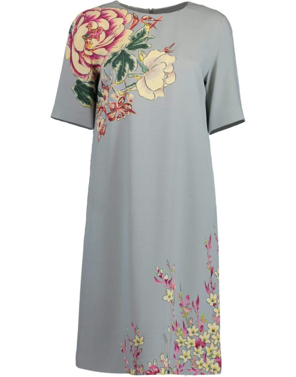 ETRO-Light Blue Shift Dress-