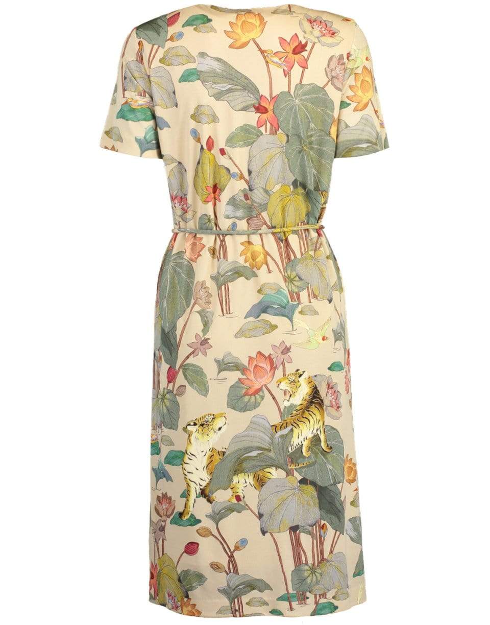 ETRO-Rainforest and Tiger Print Jersey Dress-