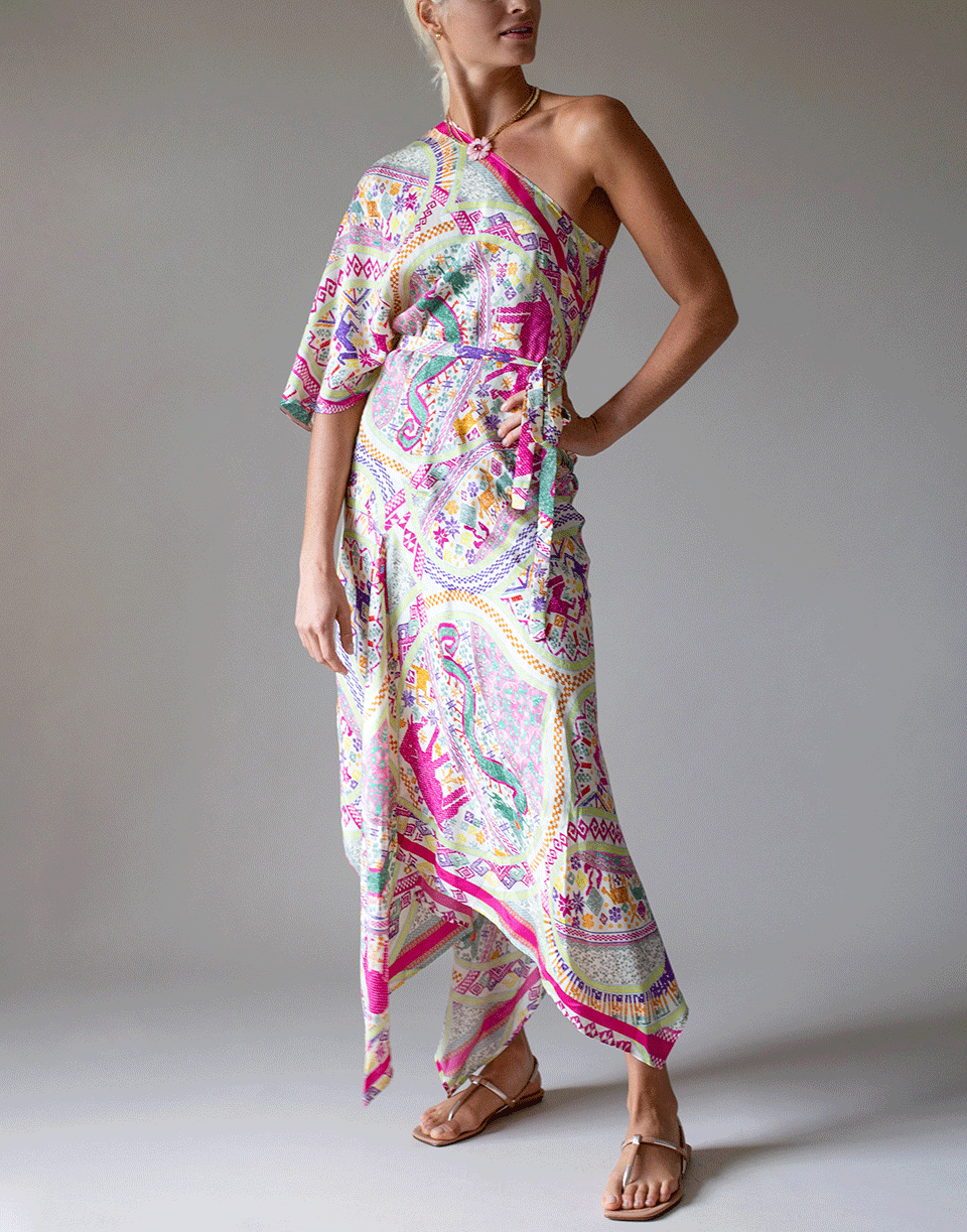 ETRO-One Shoulder Asymmetrical Abiti Dress-