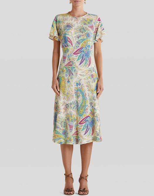 ETRO-Paisley Print Midi Dress-