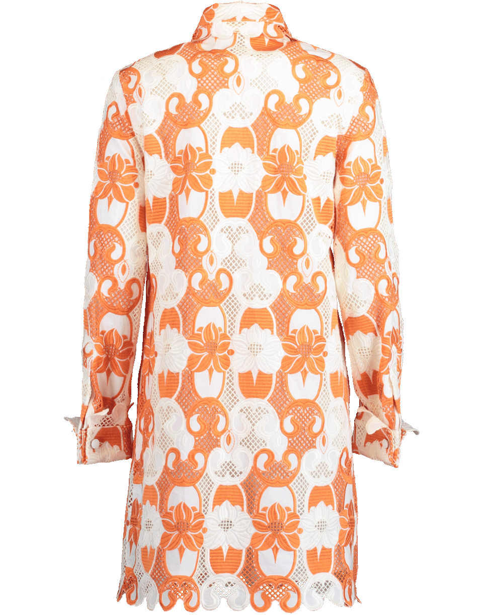 ETRO-Guipure Lace Dress-ORANGE