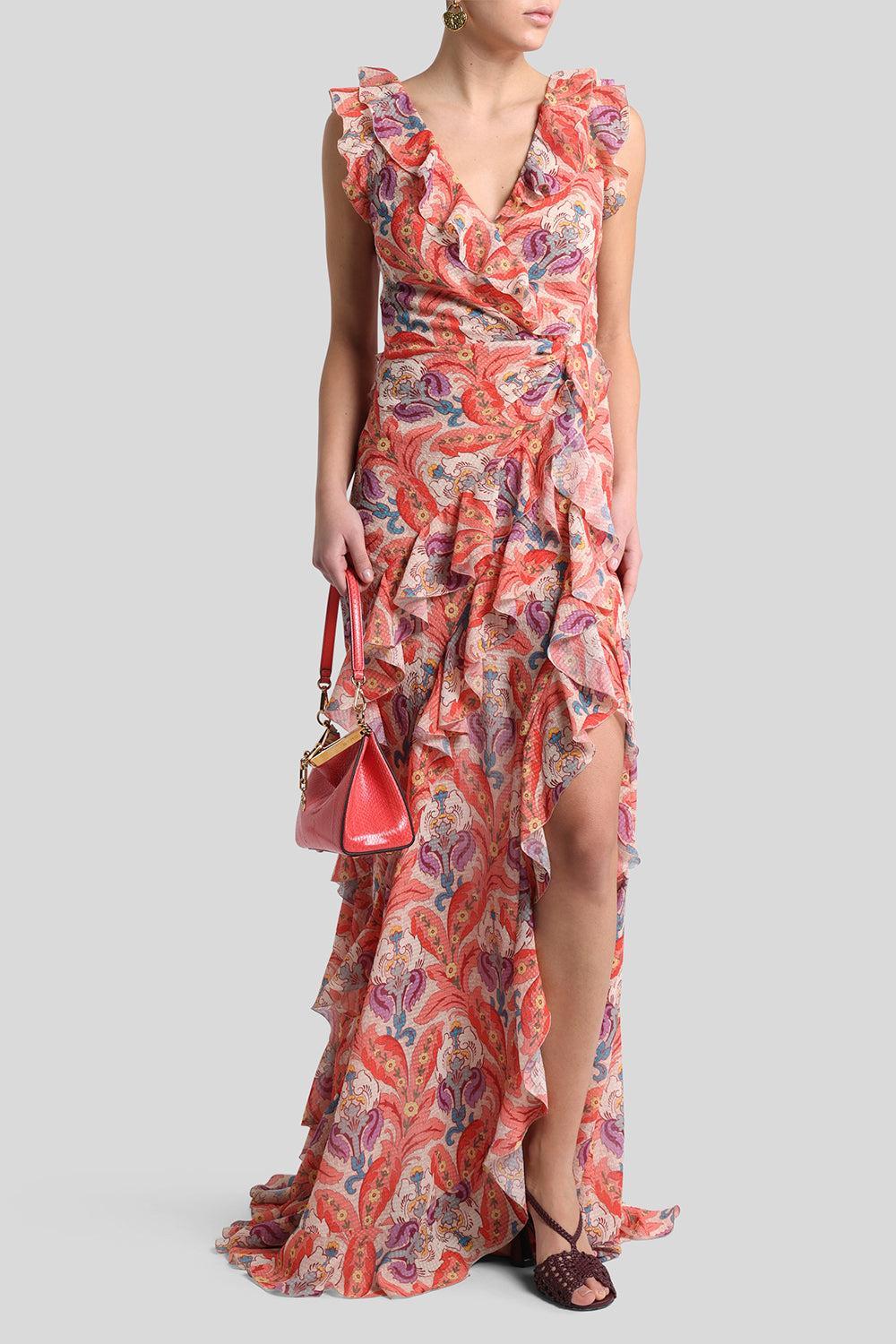 Twist Back Maxi Dress-PINK-40-CLOTHINGDRESSCASUAL-ETRO