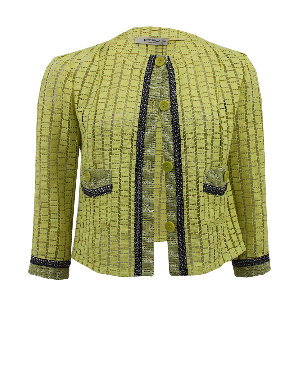 ETRO-Lace Cropped Jacket-