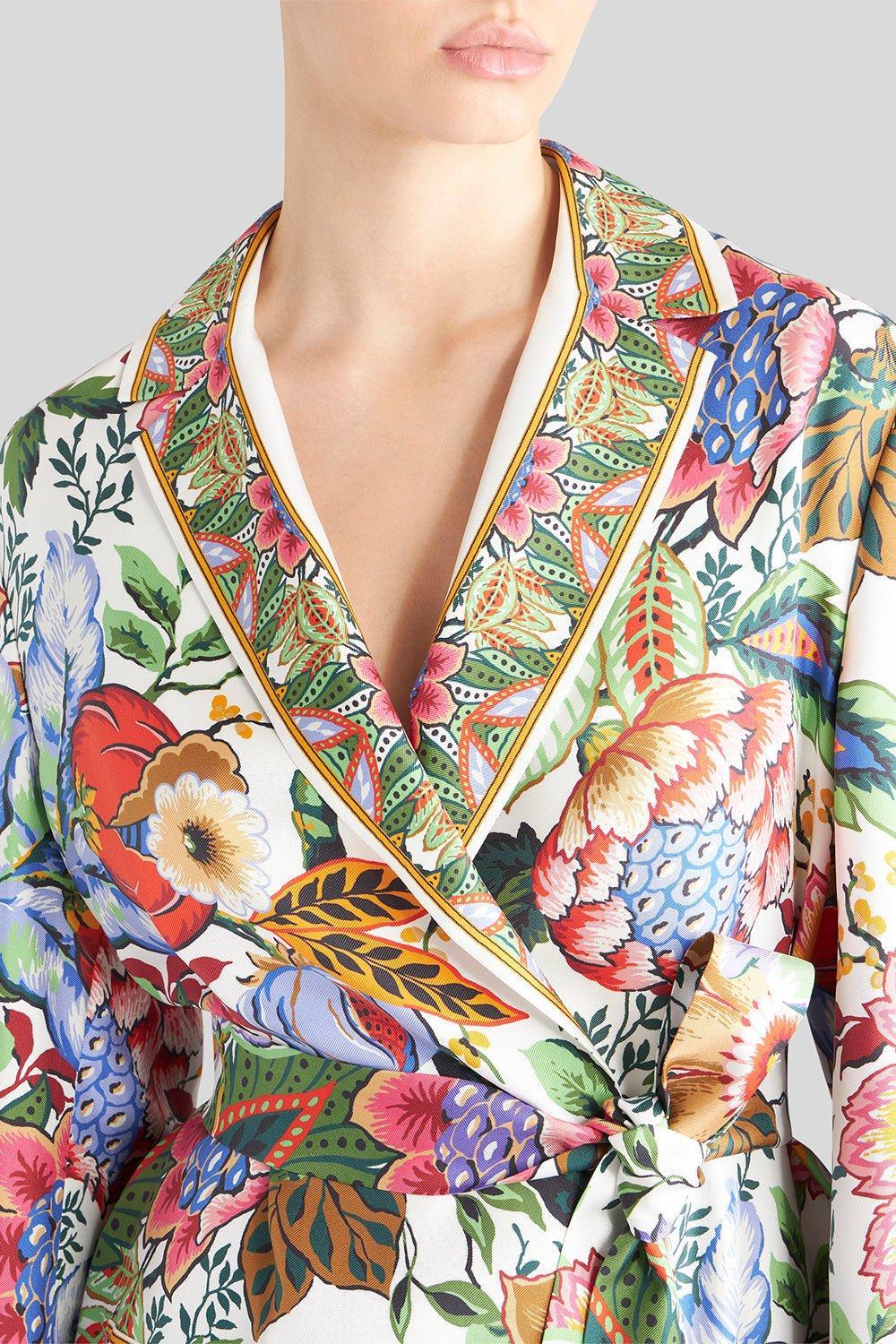 ETRO-Printed Wrap Around Jacket-