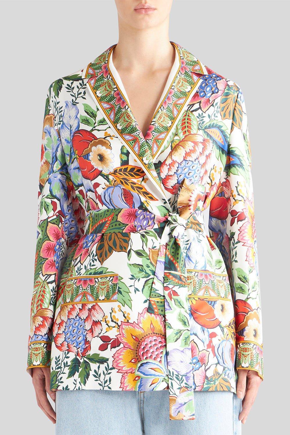 ETRO-Printed Wrap Around Jacket-