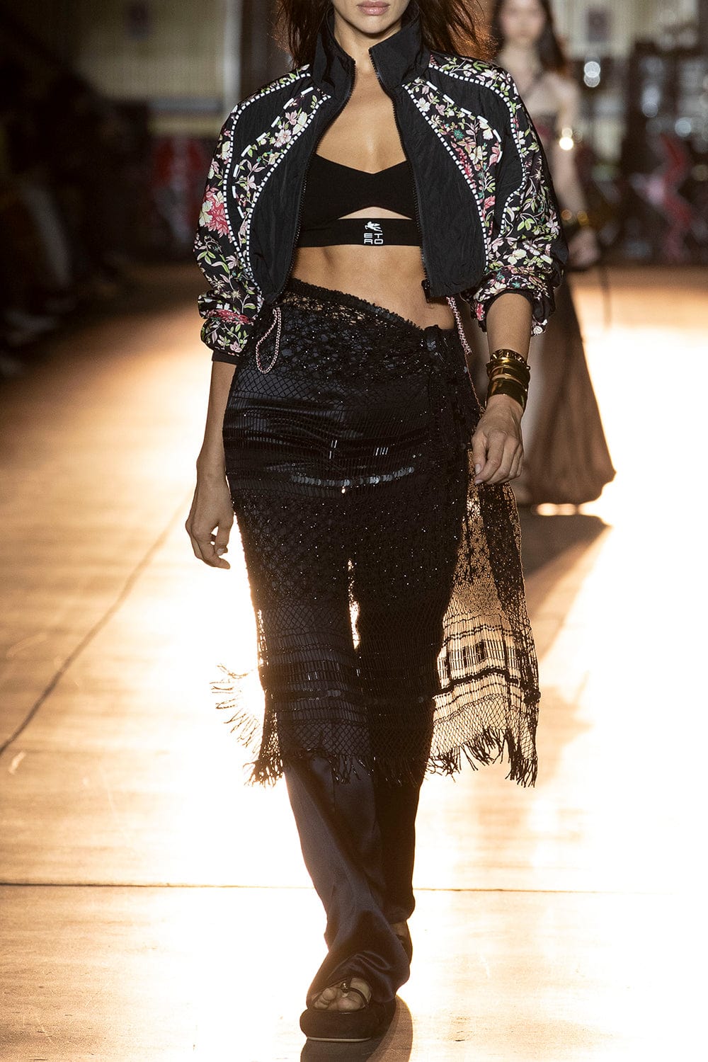 ETRO-Lotus Cropped Bomber Jacket-