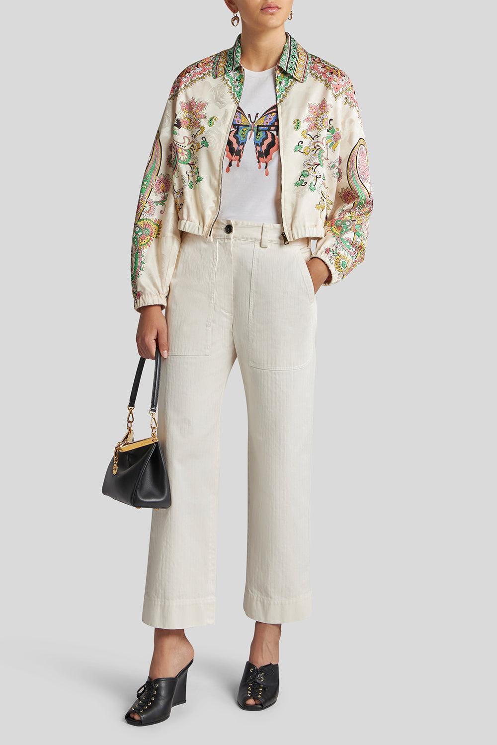 Zip Front Collar Jacket-WHITE-38-CLOTHINGJACKETCASUAL-ETRO