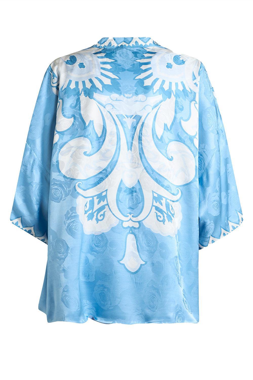 THREE QUARTER SLEEVE KIMONO-WHT/BLUE-S-CLOTHINGJACKETCASUAL-ETRO