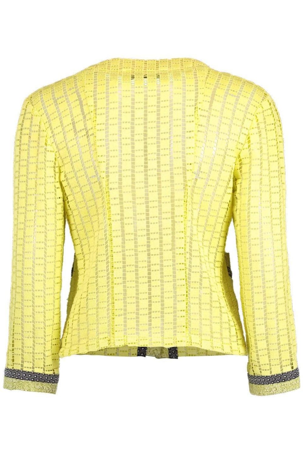 ETRO-Two Pocket Ladder Lace Crop Jacket-YELLOW