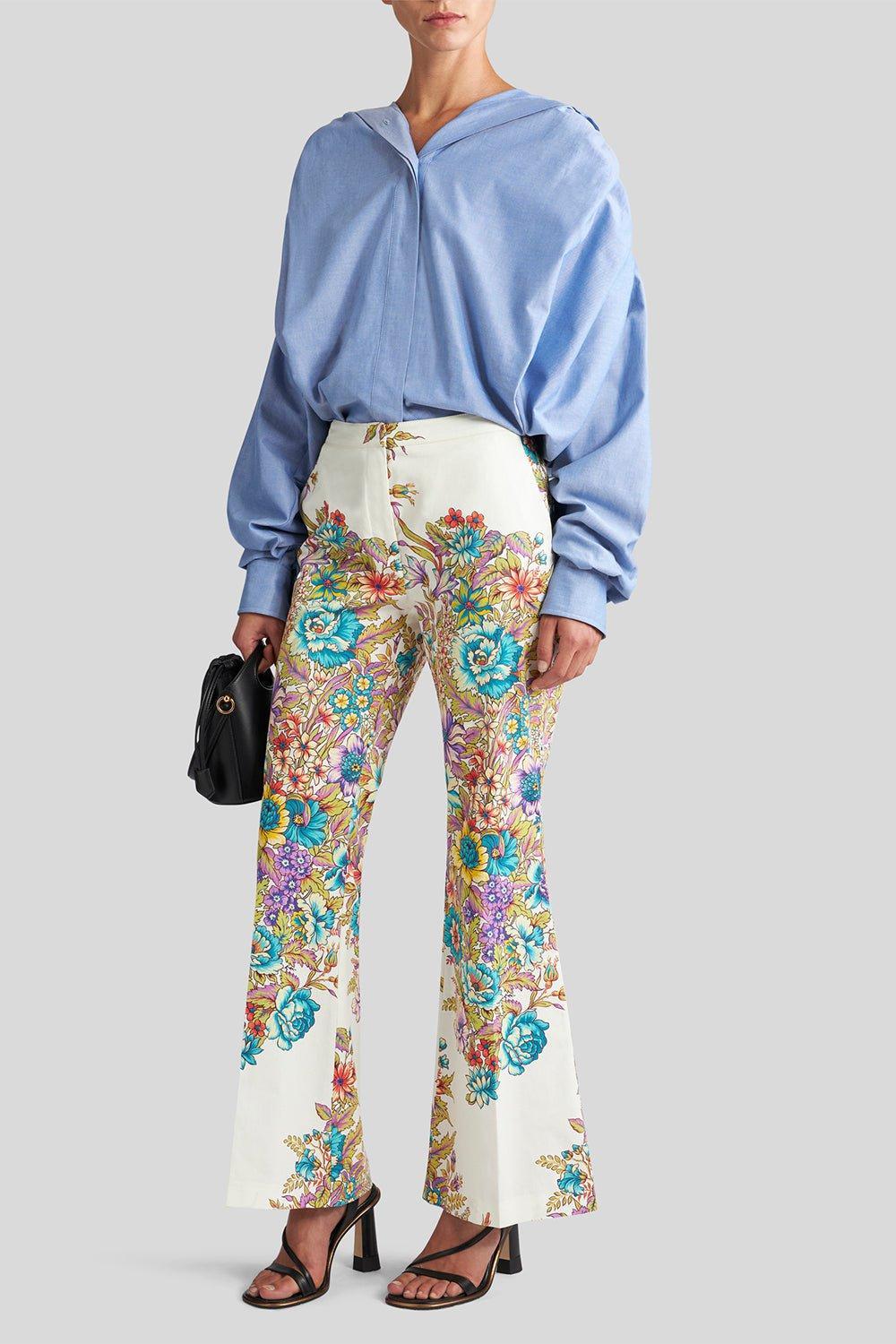 ETRO-Floral Crop Flare Pant-