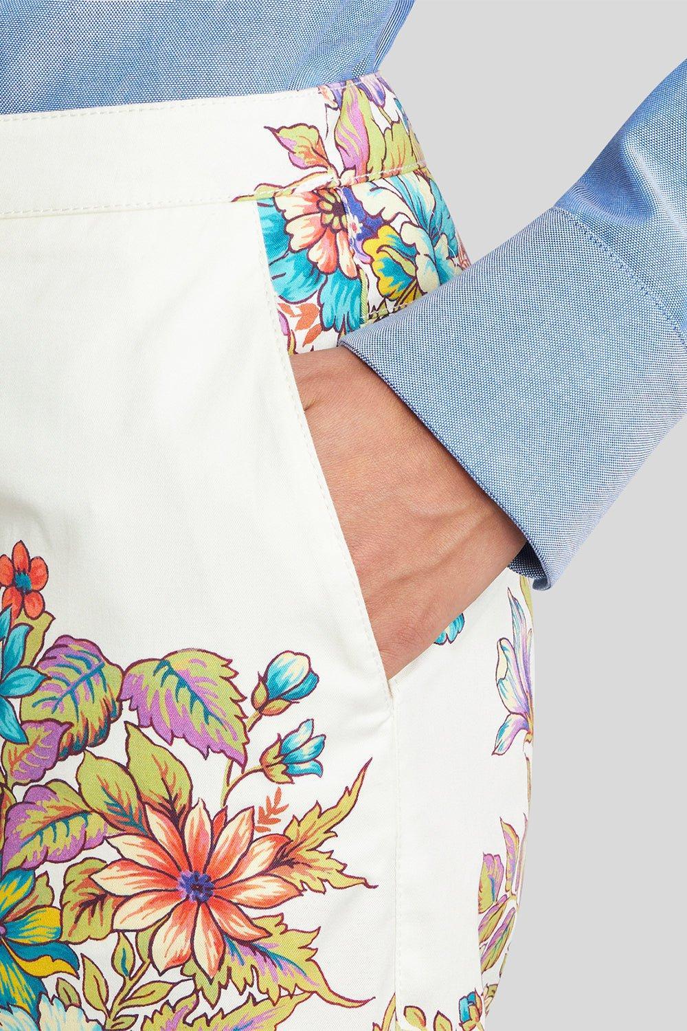 ETRO-Floral Crop Flare Pant-