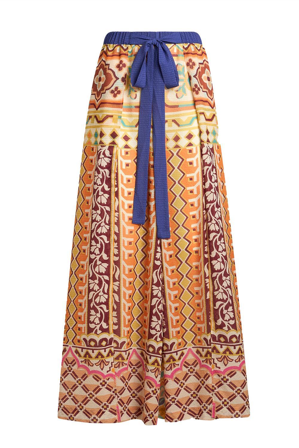 Cropped Tie Pant-YELLOW PRINT-XS-CLOTHINGPANTCROPPED-ETRO