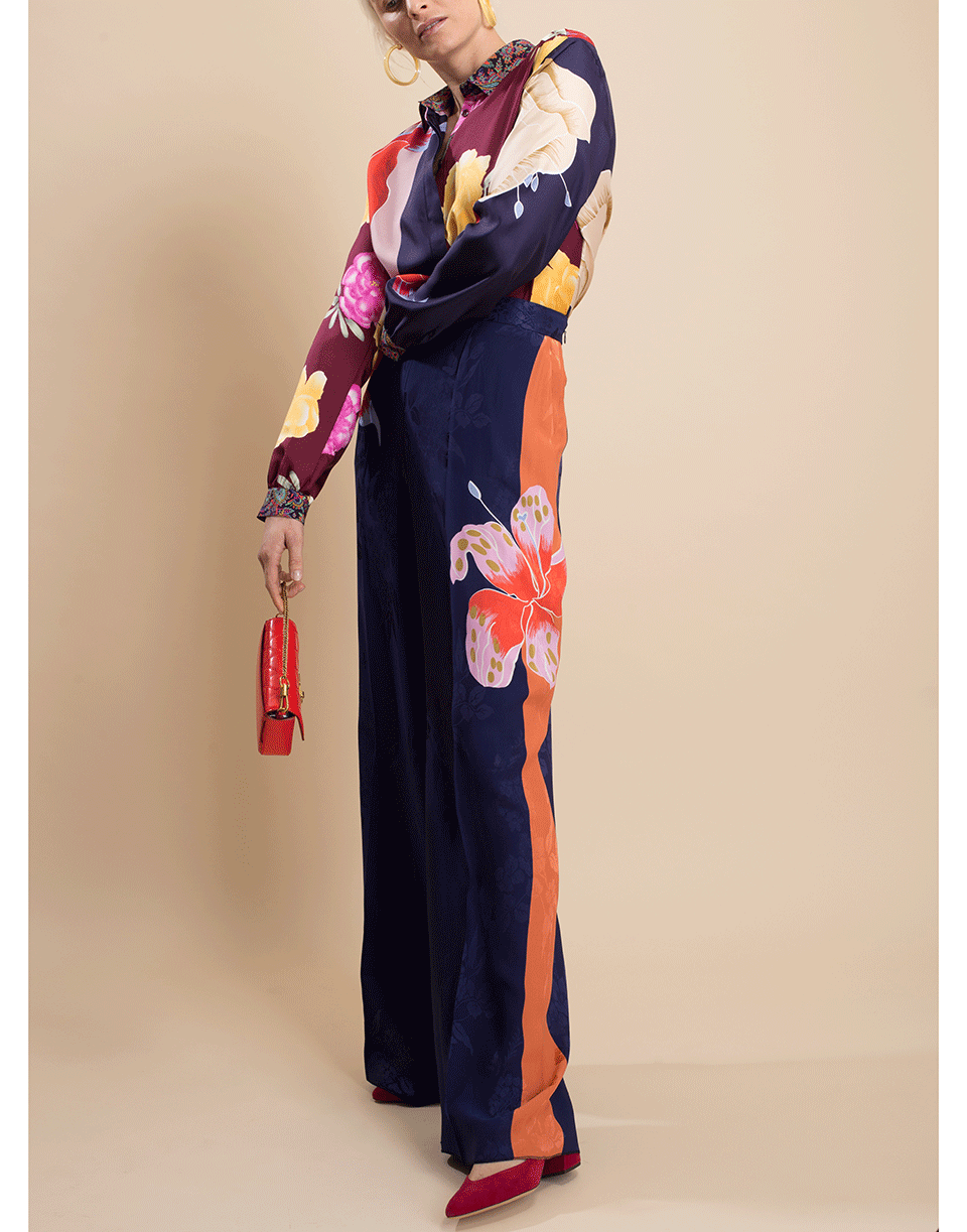 ETRO-Jacquard Floral Print Pant-