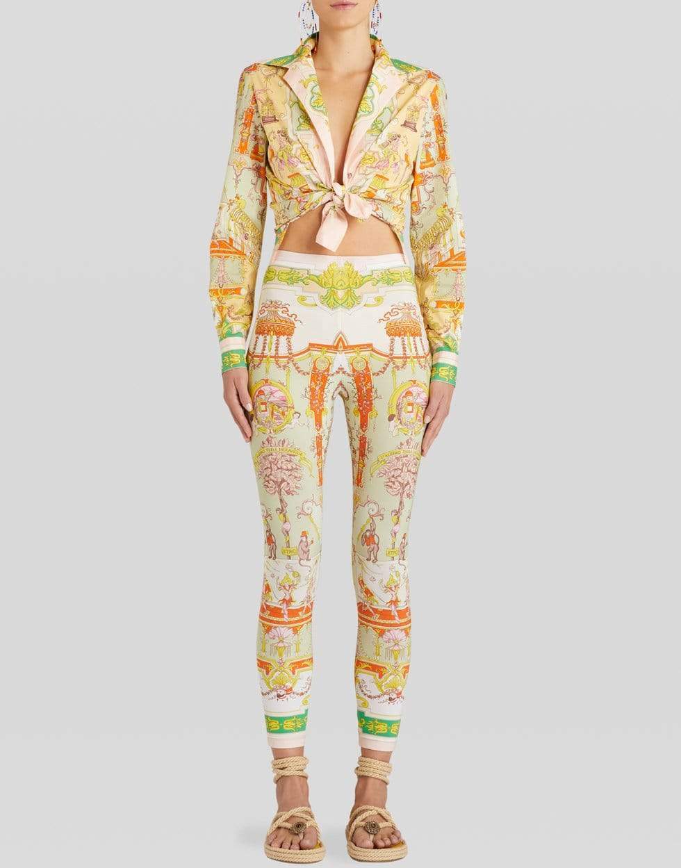 ETRO-Tree of Wonders Printed Leggings-