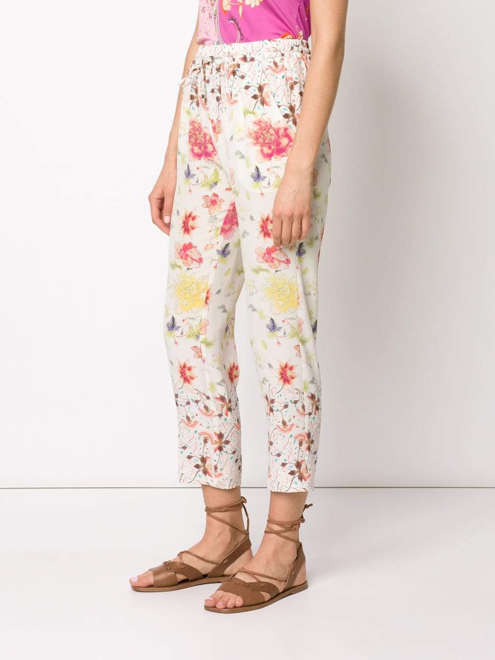 ETRO-Draw-String Floral Pant-