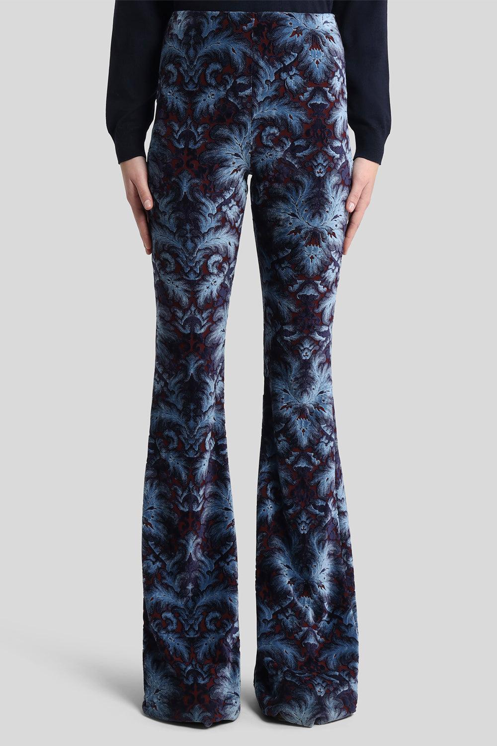 Printed Stretch Trousers-BLUEMULT-40-CLOTHINGPANTSLIM FIT-ETRO