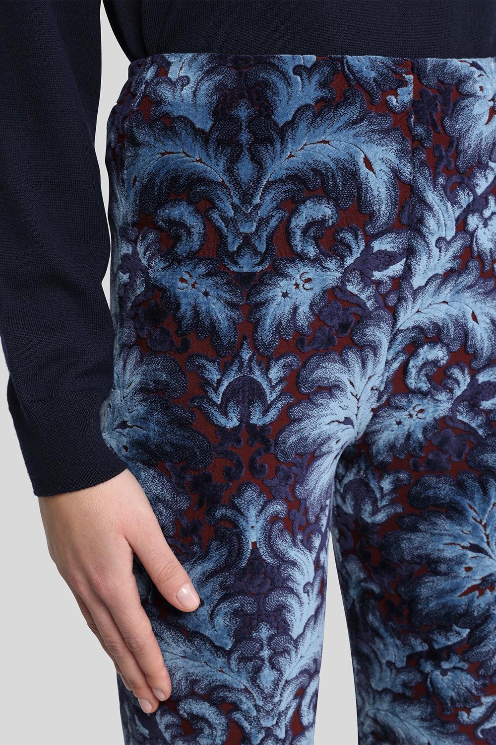 Printed Stretch Trousers-BLUEMULT-40-CLOTHINGPANTSLIM FIT-ETRO