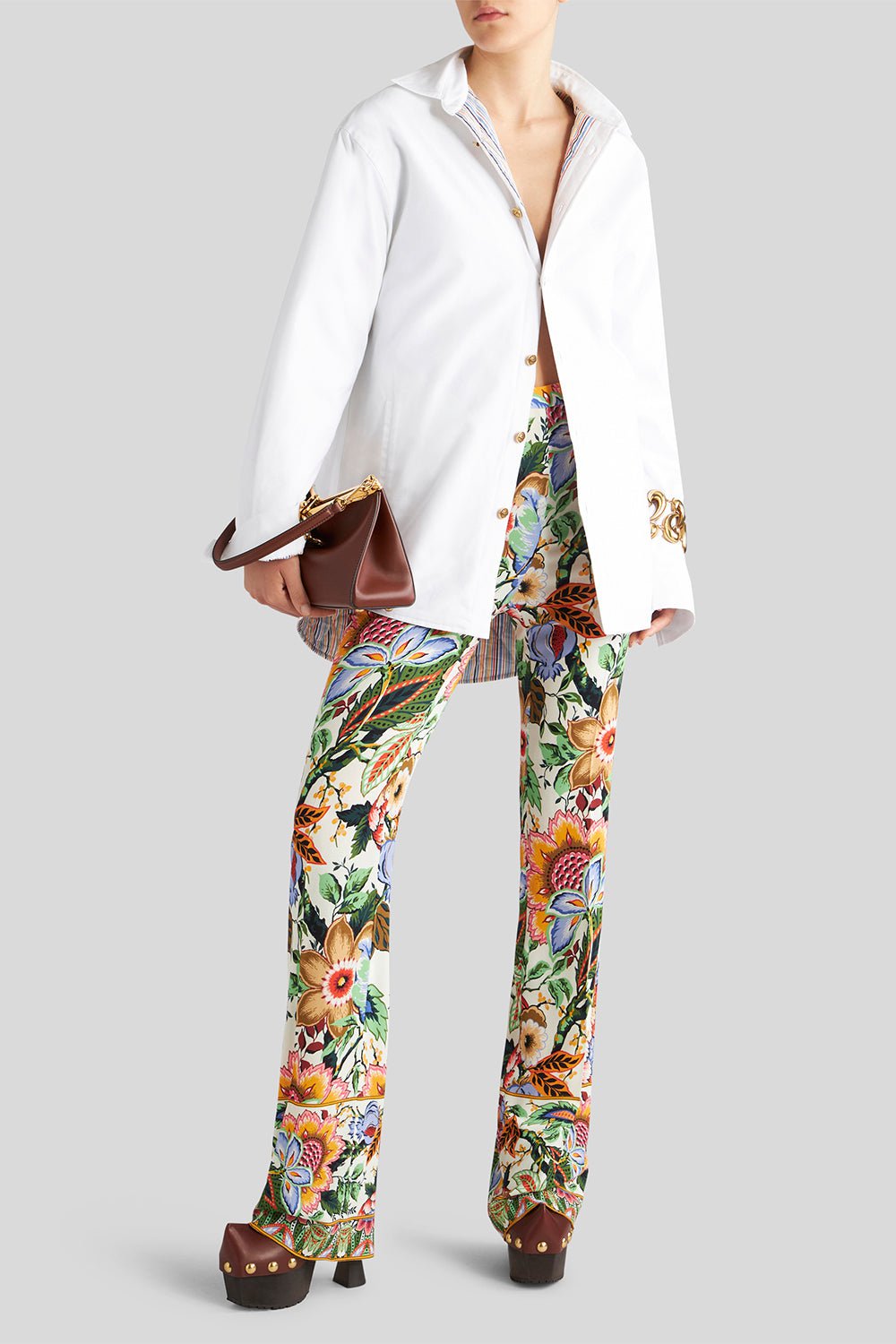 ETRO-Floral Slim Fit Pant-