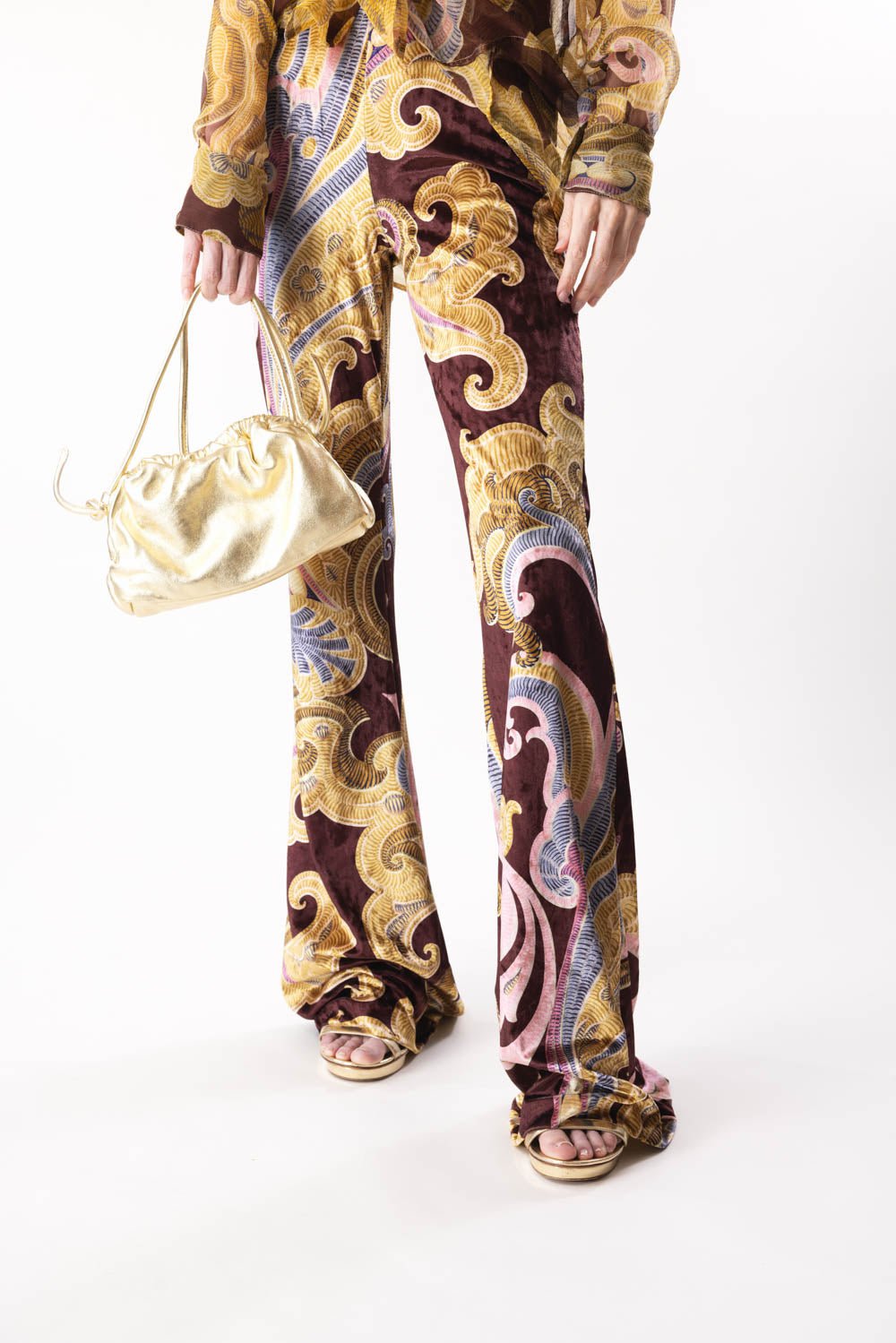 ETRO-Side Zip Flare Pant-
