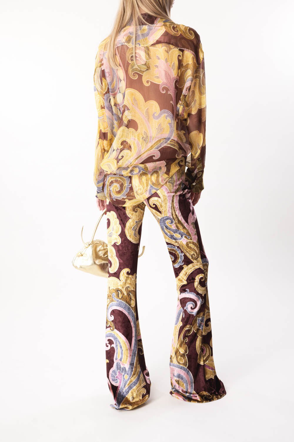 ETRO-Side Zip Flare Pant-