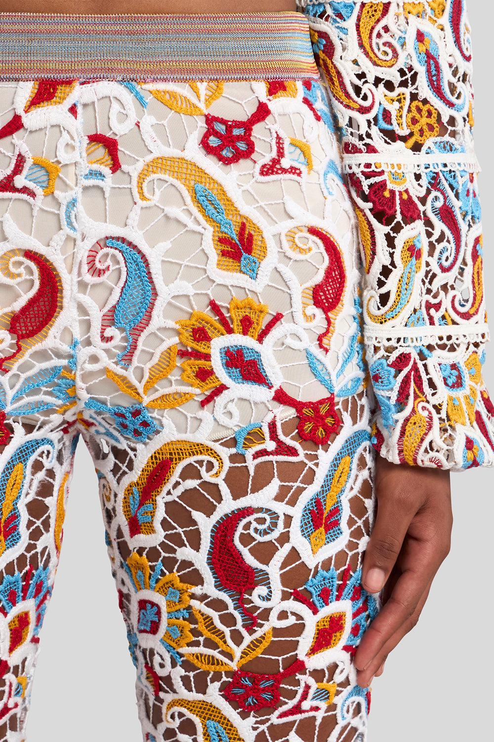 Crochet Trousers-WH/MULT-40-CLOTHINGPANTWIDE LEG-ETRO