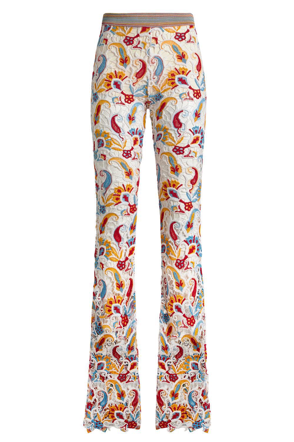 Crochet Trousers-WH/MULT-40-CLOTHINGPANTWIDE LEG-ETRO