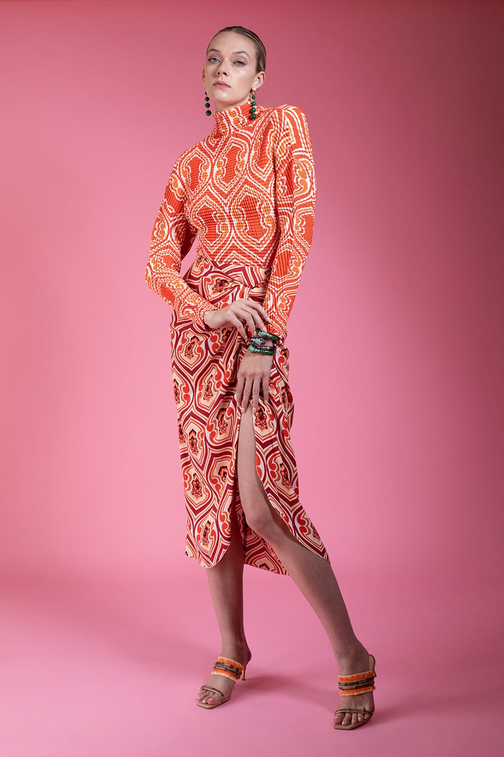 ETRO-Chakra Sarong Midi Skirt-